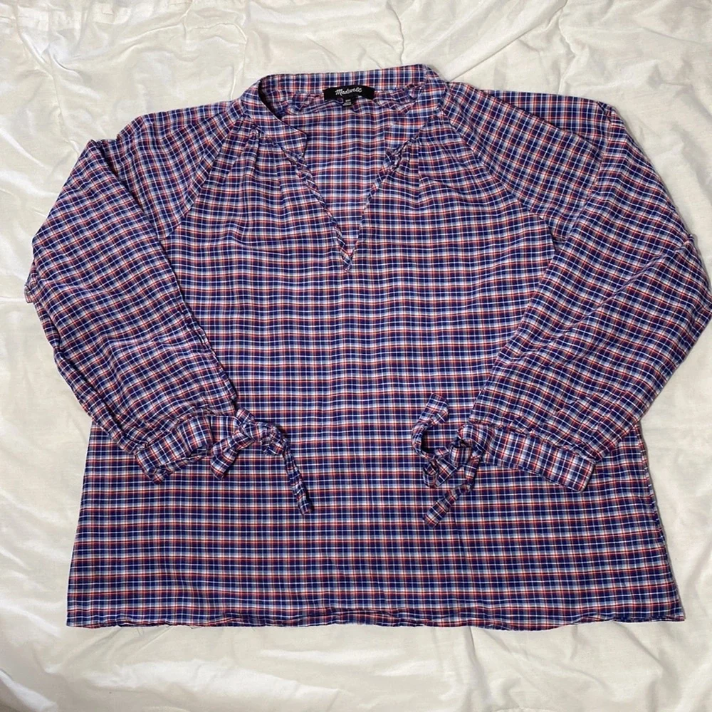 Madewell Plaid Top - Picture 8 of 11